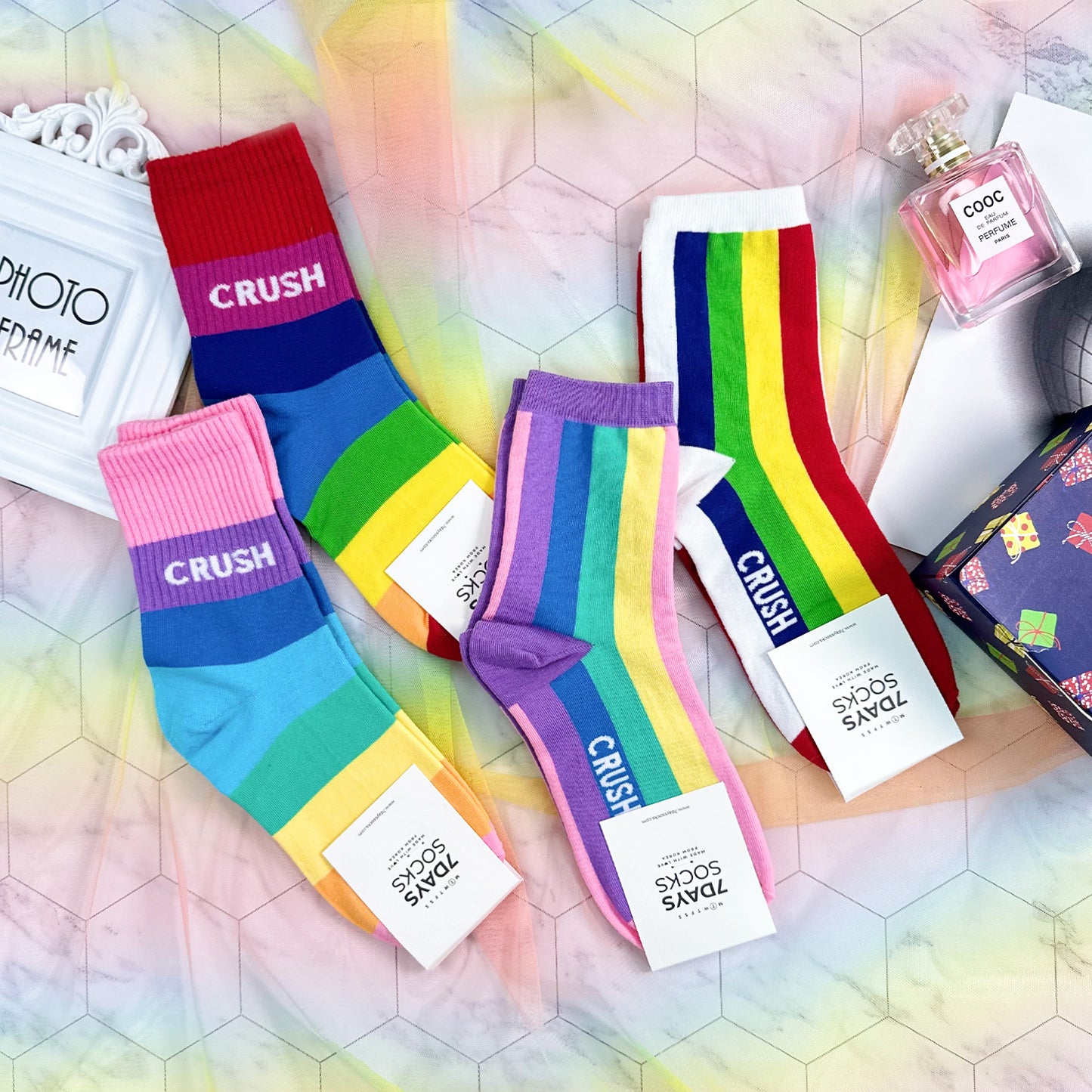 Women's Crew Rainbow Crush Socks