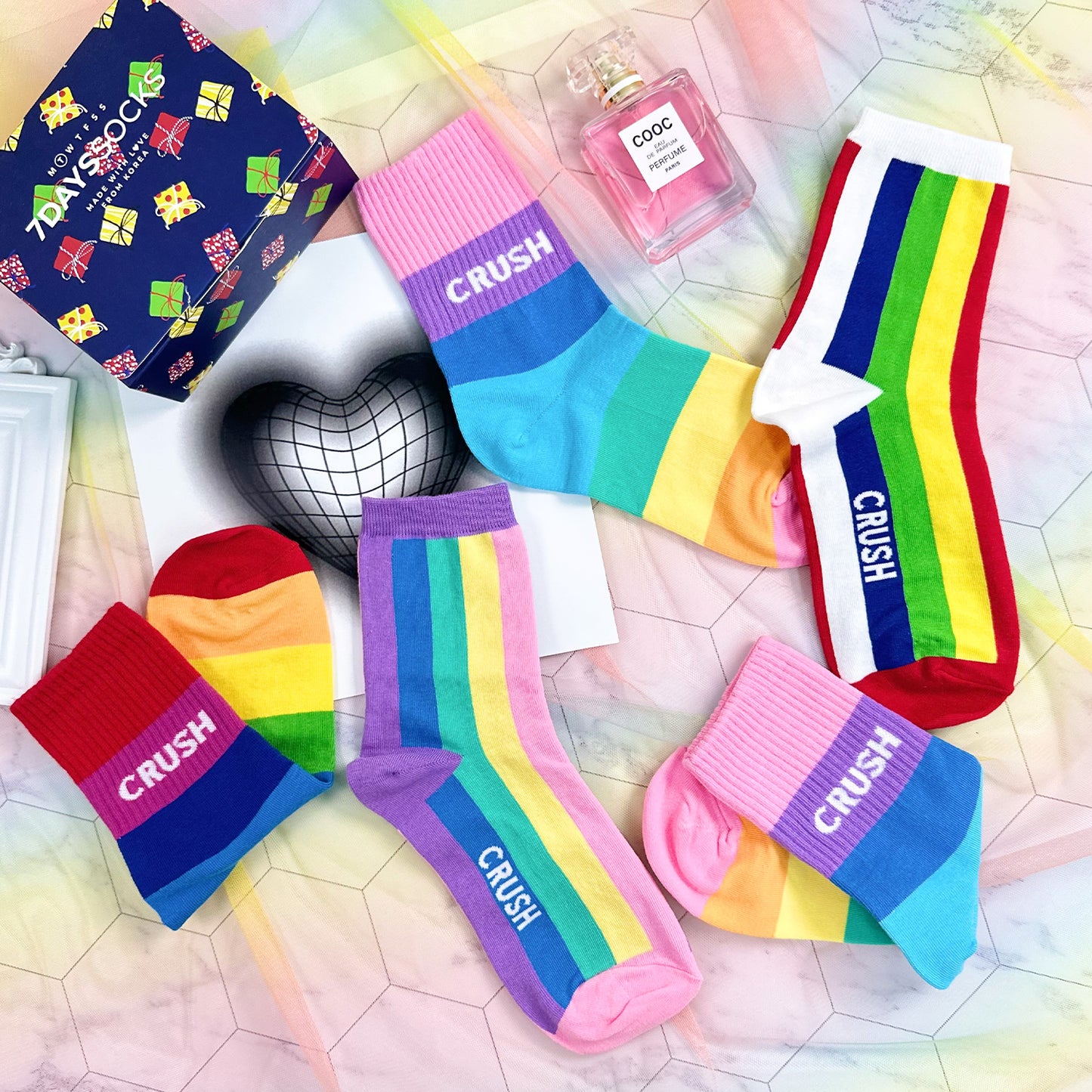 Women's Crew Rainbow Crush Socks