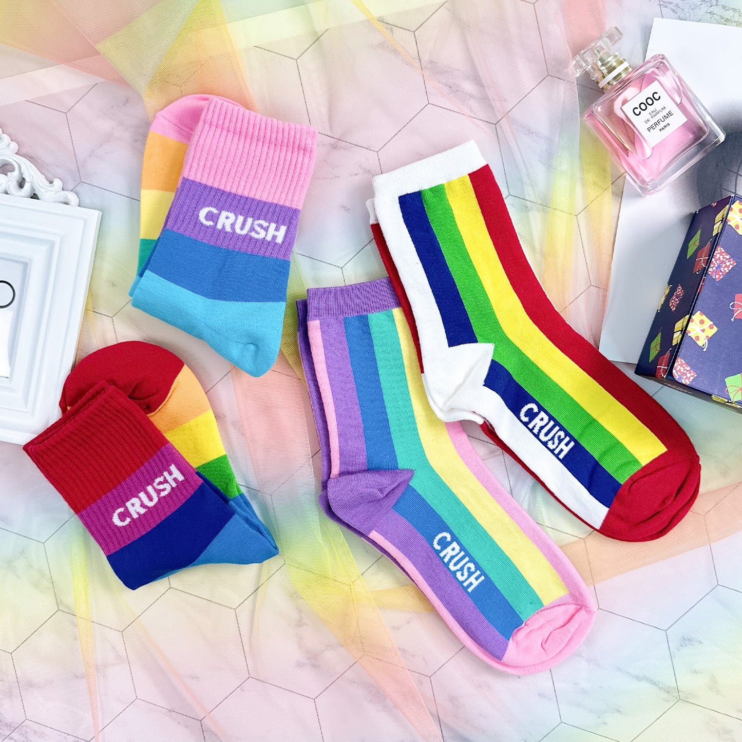 Women's Crew Rainbow Crush Socks