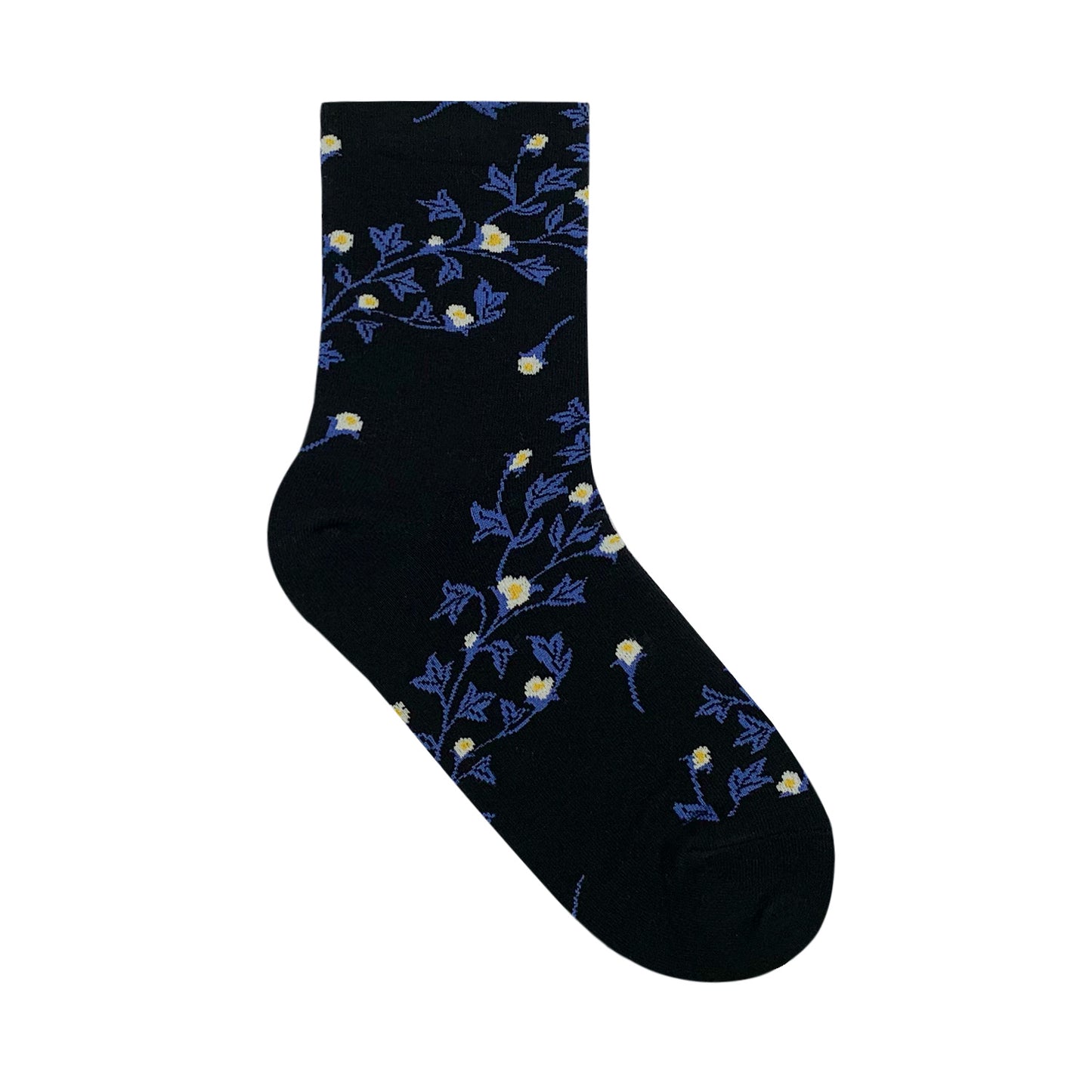 Women's Crew Twist Flower Socks