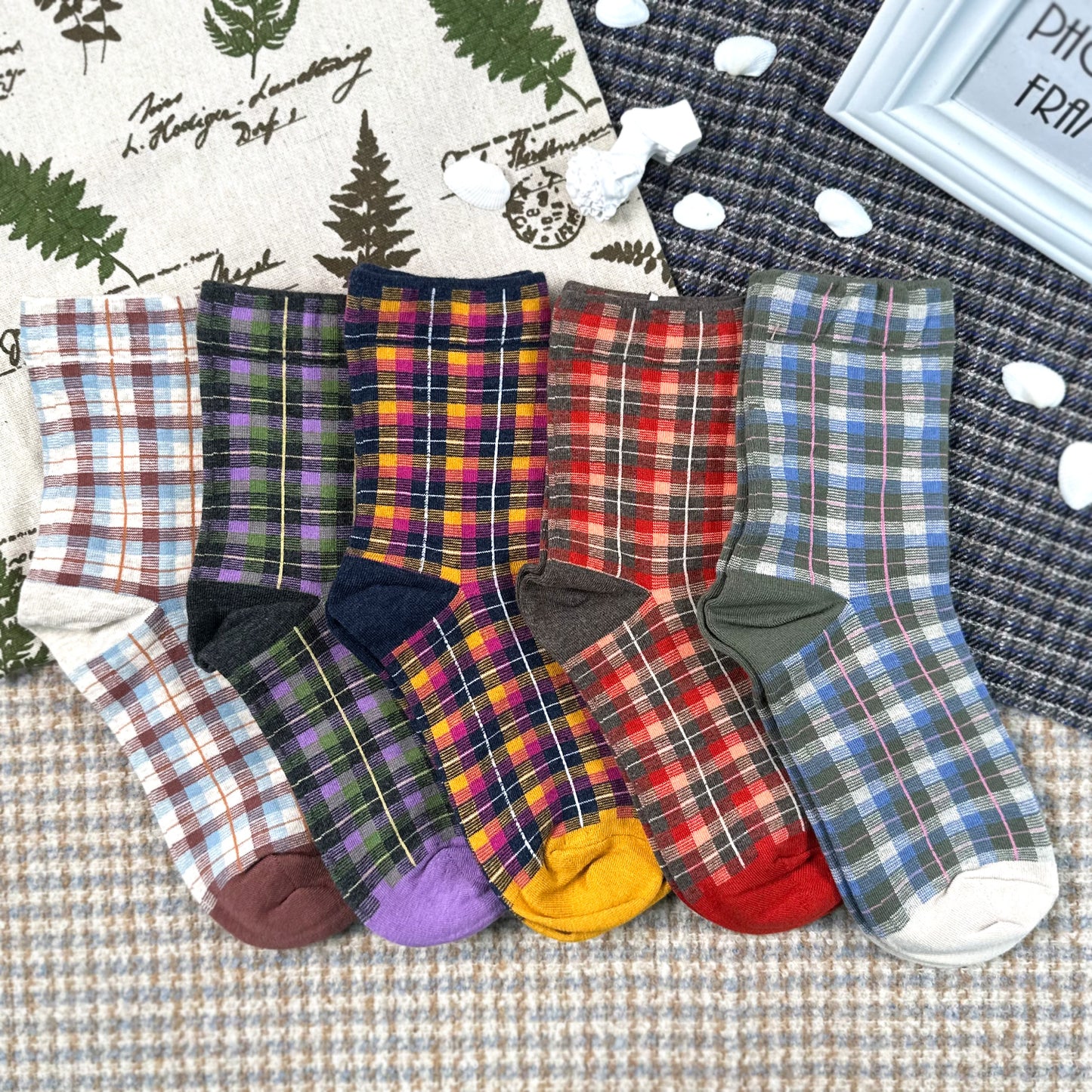 Women's Crew Small Check X Check Socks