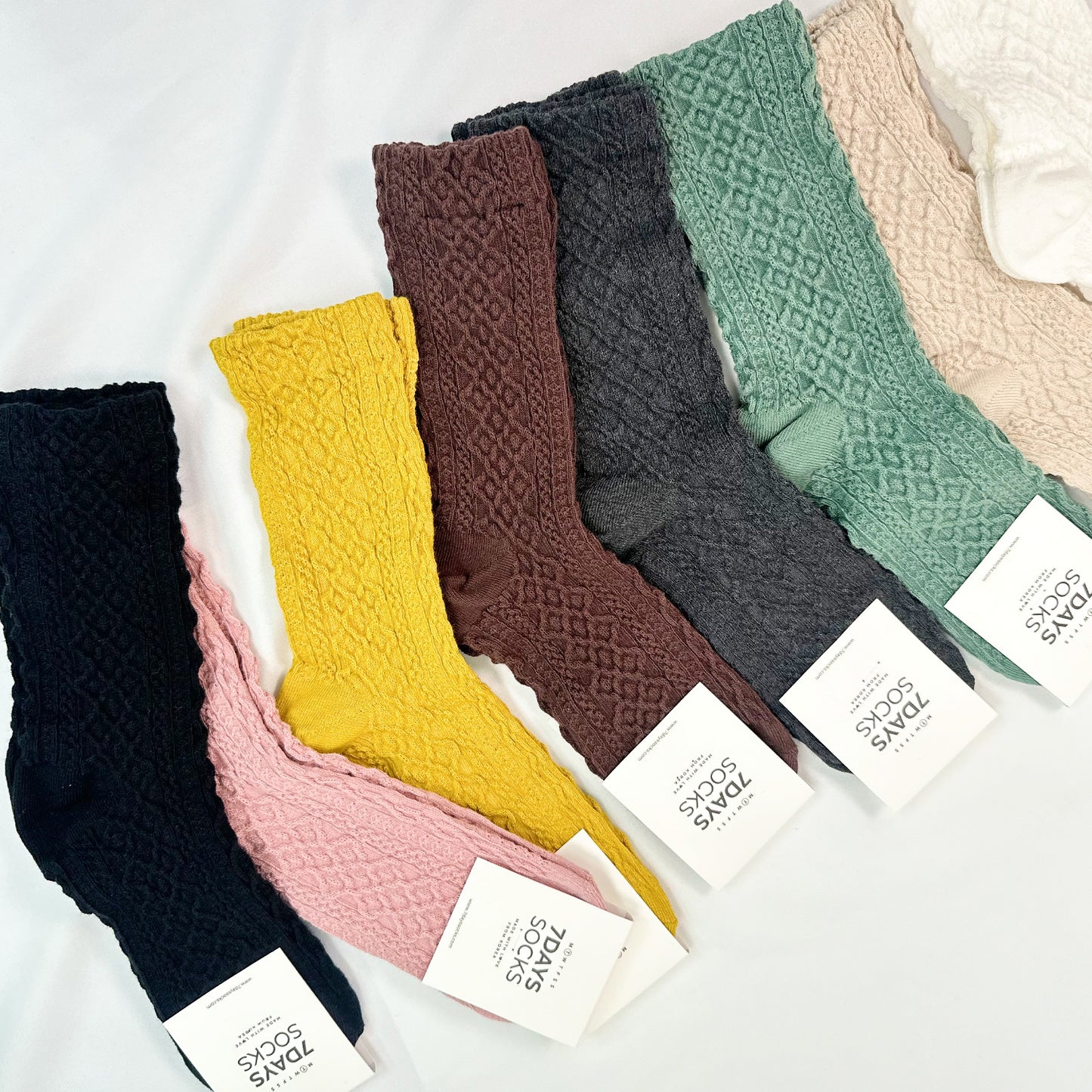 Women's Crew Waffle Twist Socks