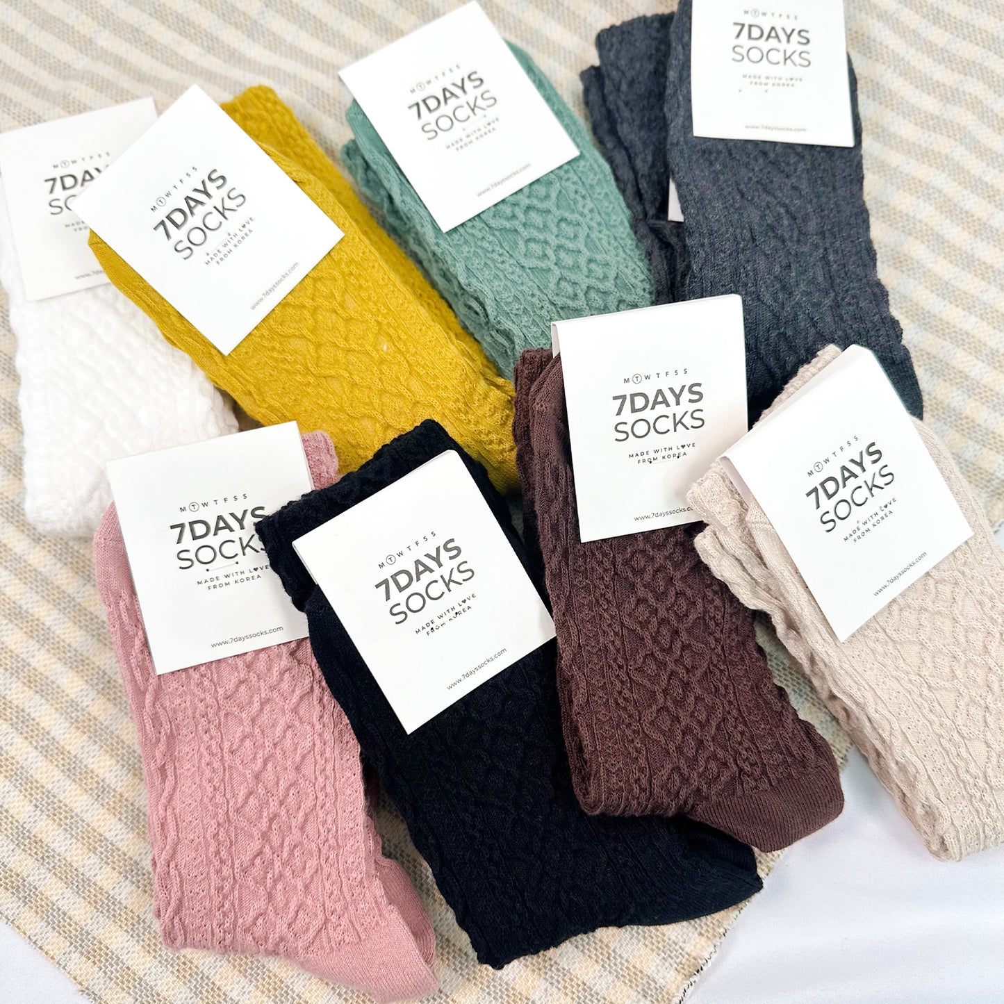 Women's Crew Waffle Twist Socks