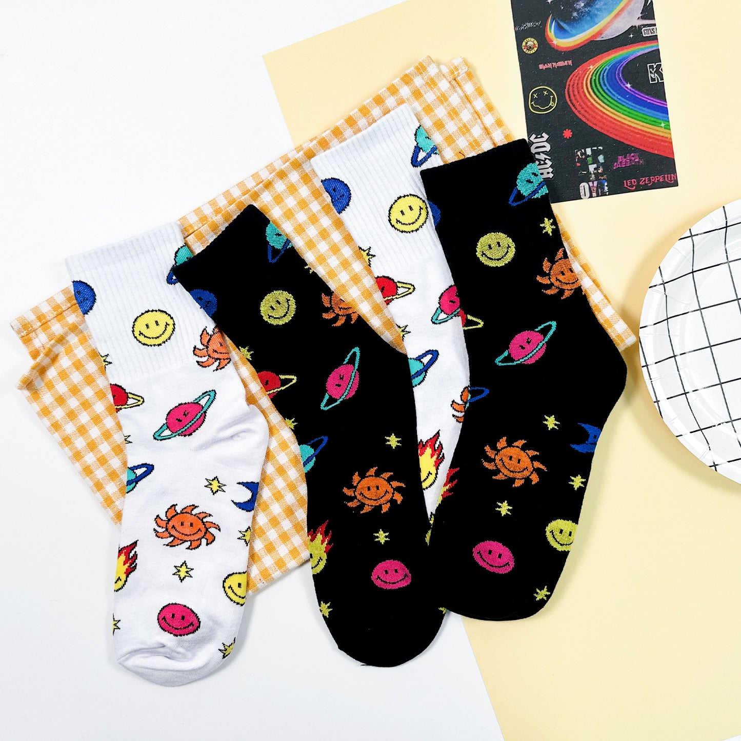 Women's Crew Smile Cosmos Socks