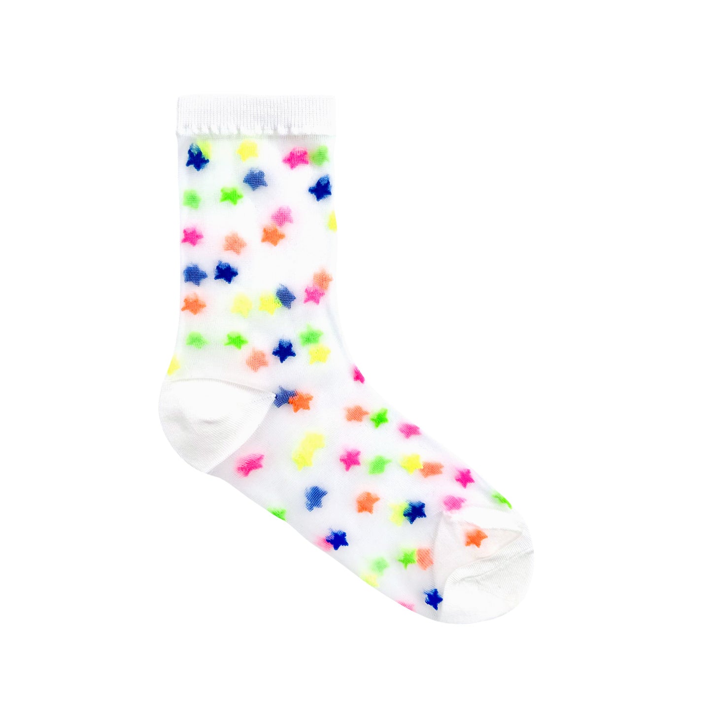 Women's Crew See-Through Star Socks