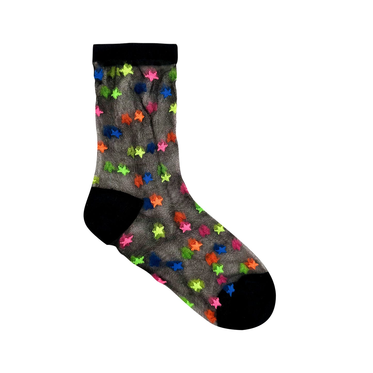 Women's Crew See-Through Star Socks