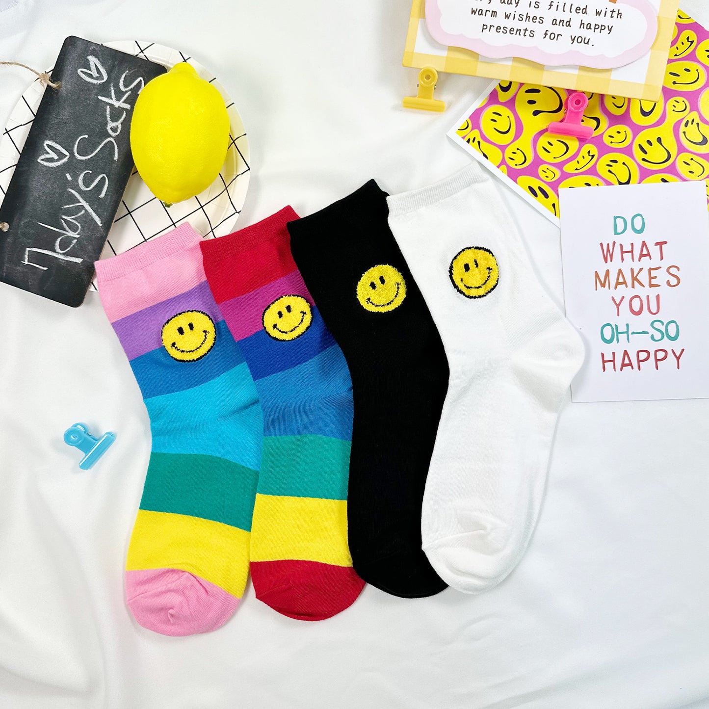 Women's Crew Colorful Smile Socks