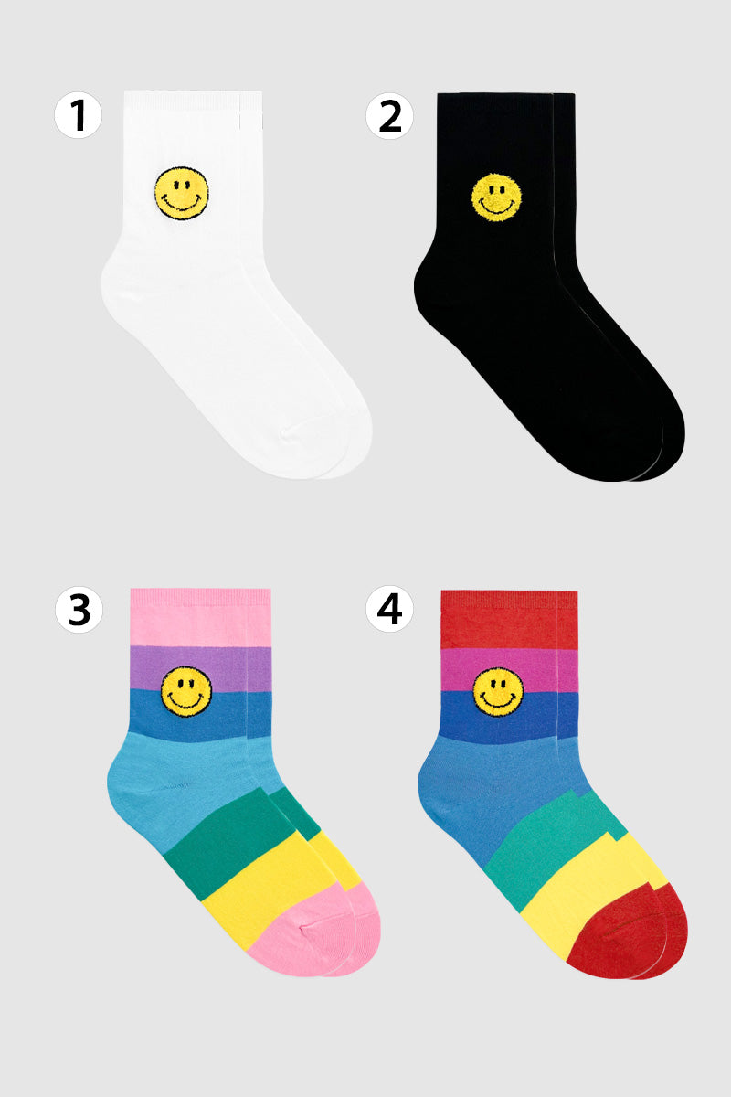 Women's Crew Colorful Smile Socks