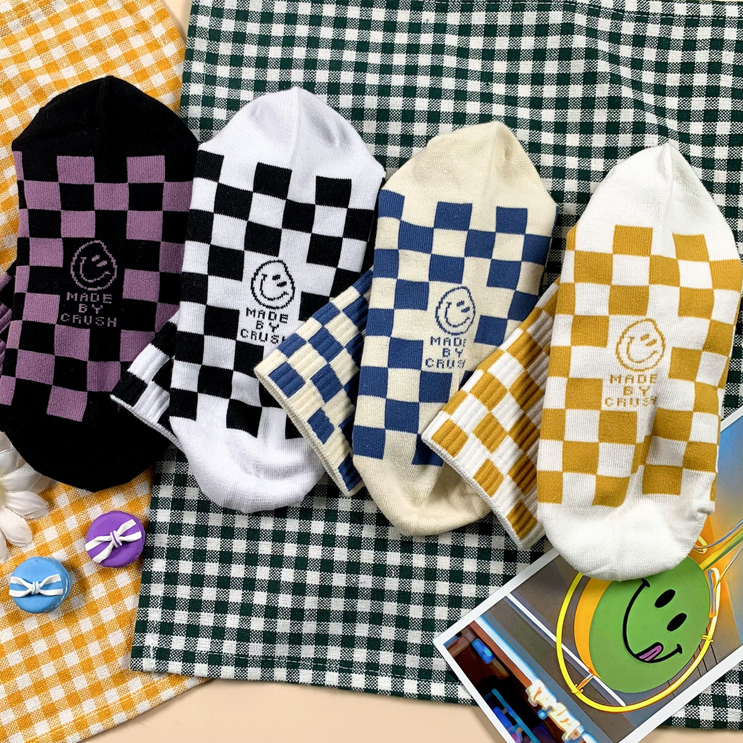 Women's Crew Crush Mini Checkerboard Socks