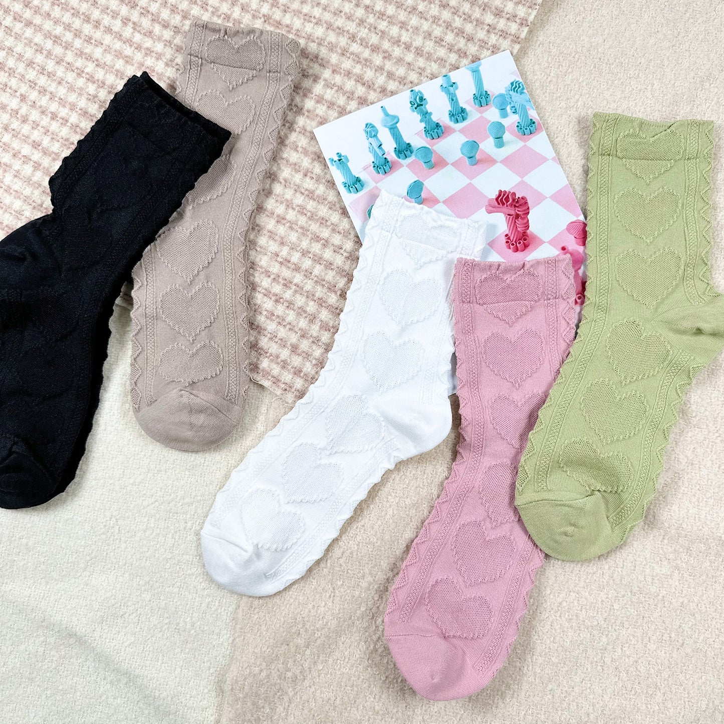 Women's Crew Heart Twist Socks