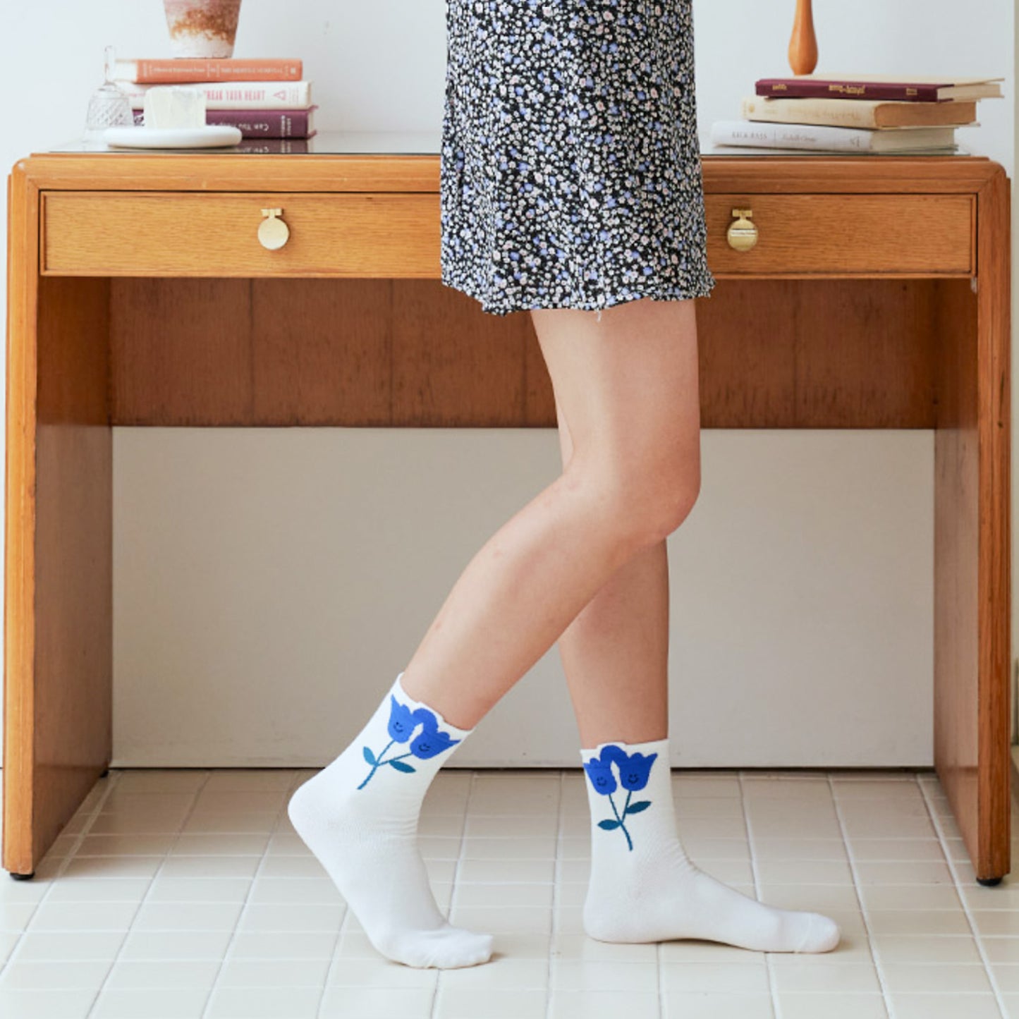 Women's Crew Kitsch Flower Socks