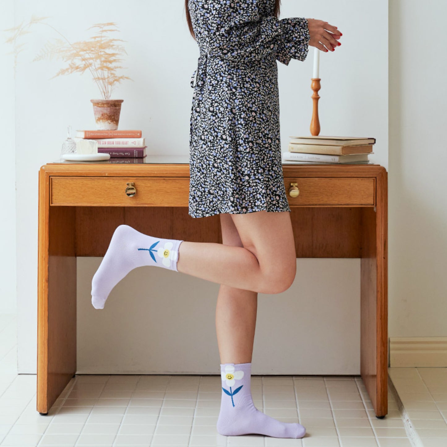 Women's Crew Kitsch Flower Socks
