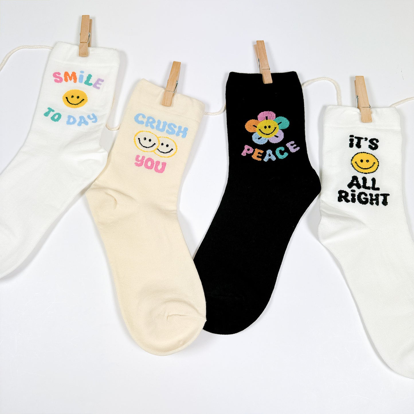 Women's Smile Culture Crew Socks