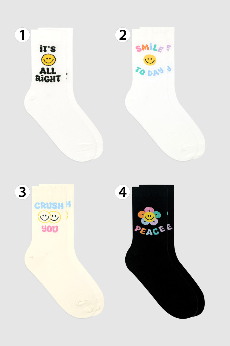 Women's Smile Culture Crew Socks