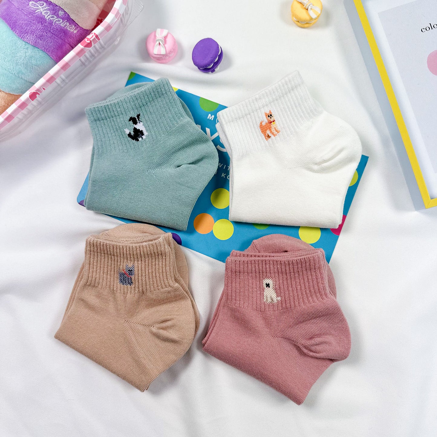 Women's Crew Puppy Land Socks