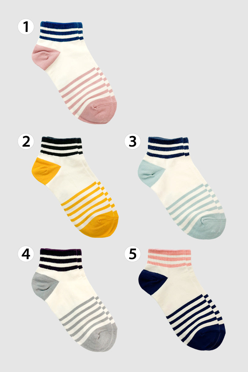 Women's Ankle Pastel Stripe Socks