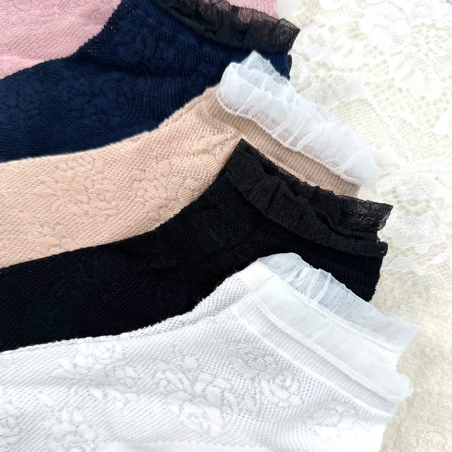 Women's Ankle See-Through Rose Socks