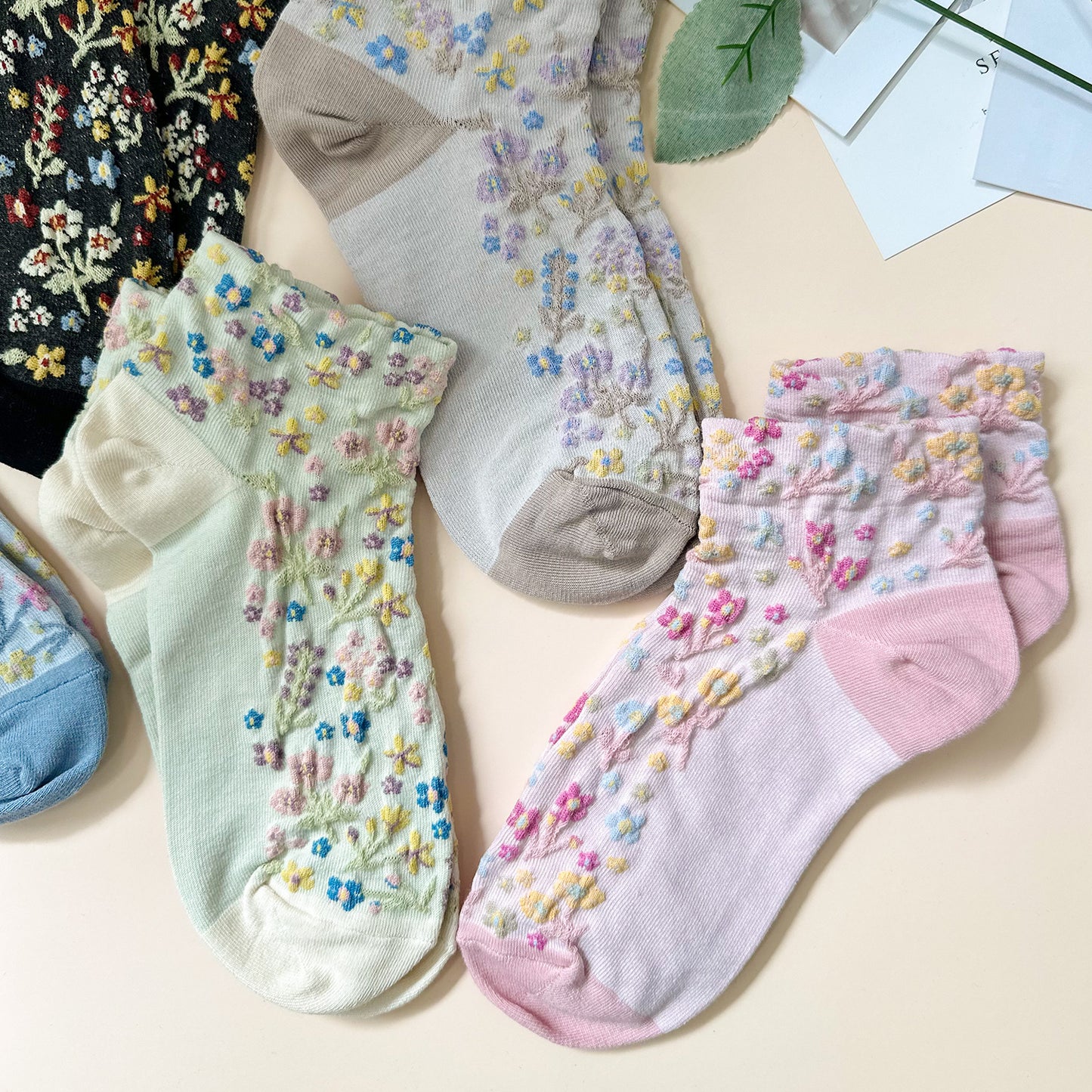 Women's Ankle Harga Garden Flower Socks