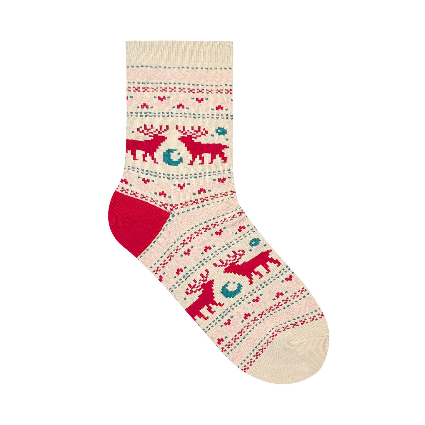 Women's Crew Winter Night Deer Socks