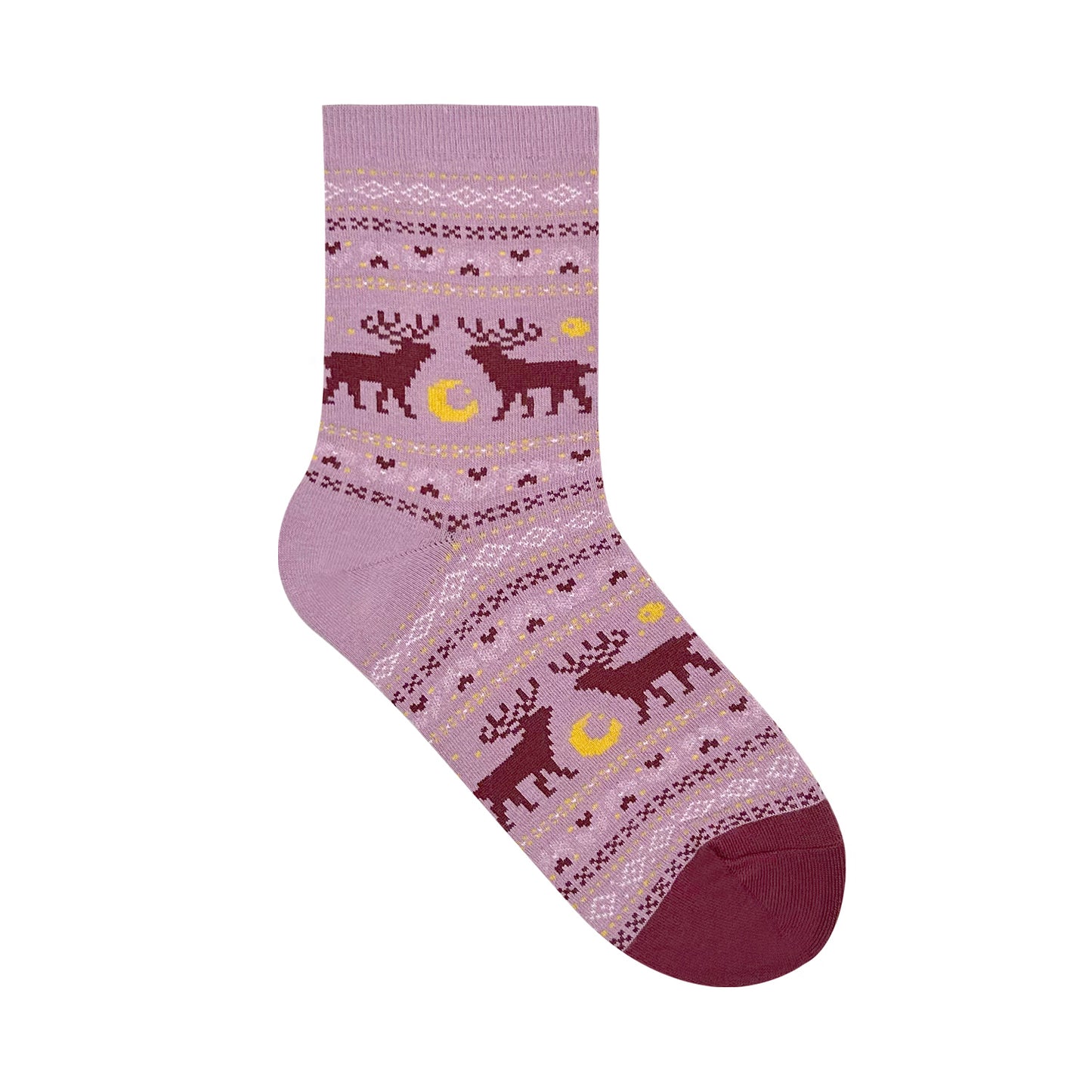 Women's Crew Winter Night Deer Socks