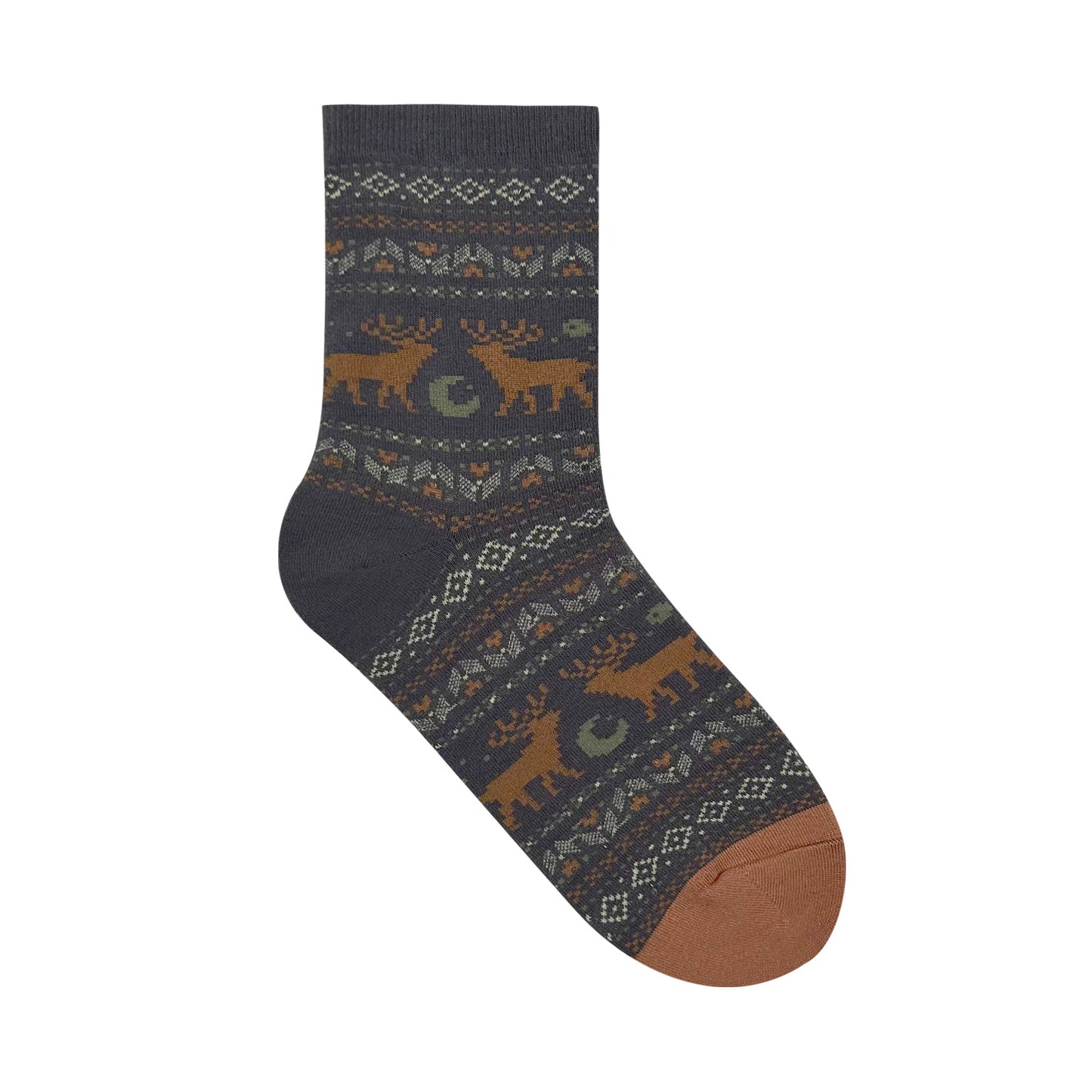 Women's Crew Winter Night Deer Socks