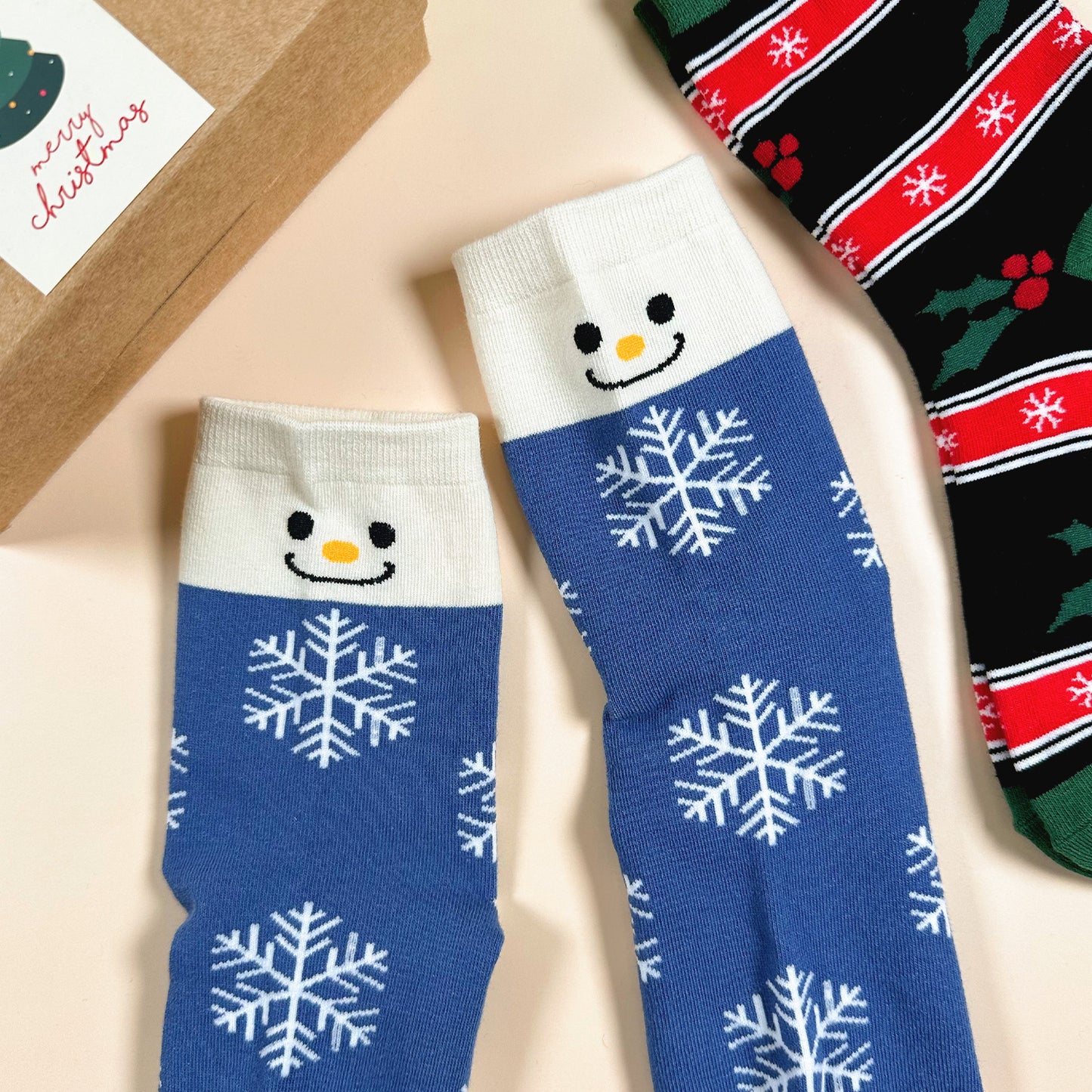 Women's Crew Happy Winter Elf Socks