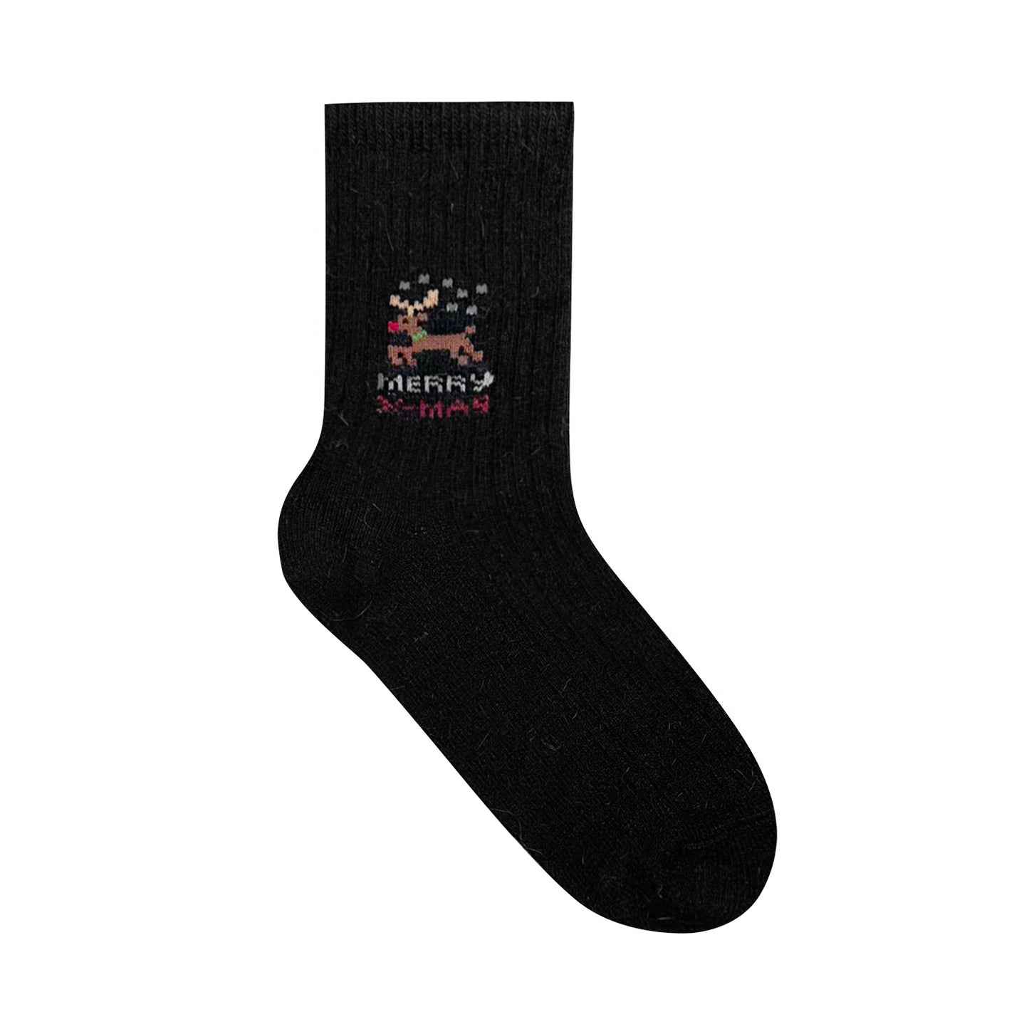Women's Crew Angora Wool Merry Merry Socks