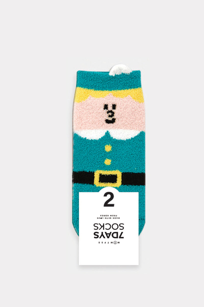 Women's Crew Santa Family Tactel Socks