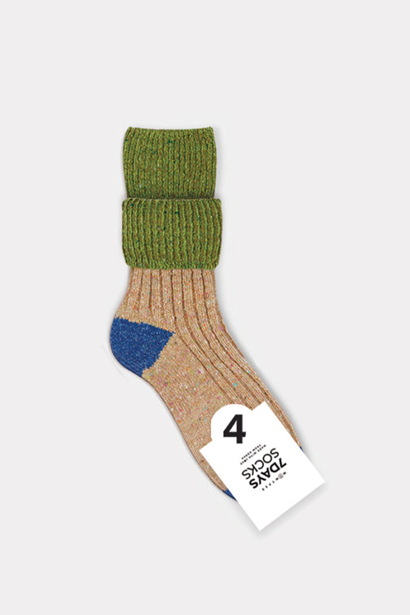Women's Crew Winter Nep Wool Cover Socks