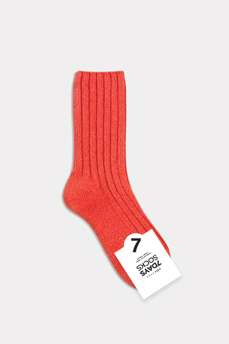 Women's Crew Winter Angora Wool Rib Socks