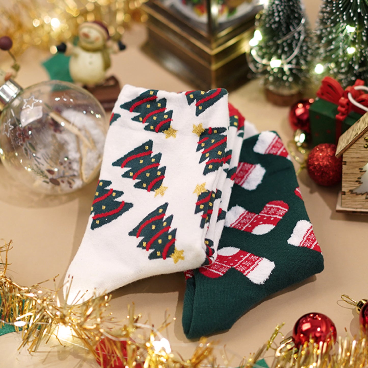 Women's Crew Merry Snowing Socks