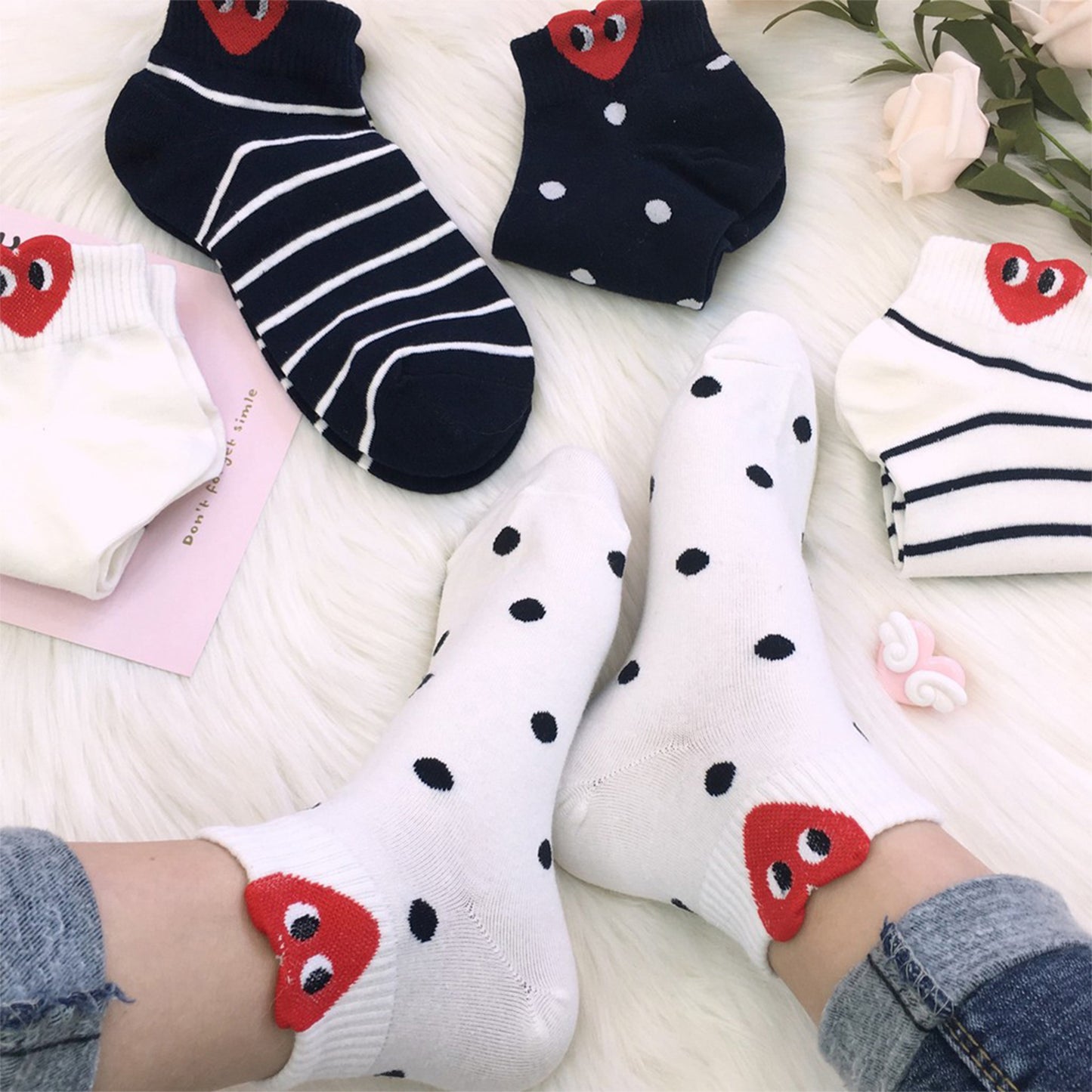 Women's Ankle Falling In Love Socks