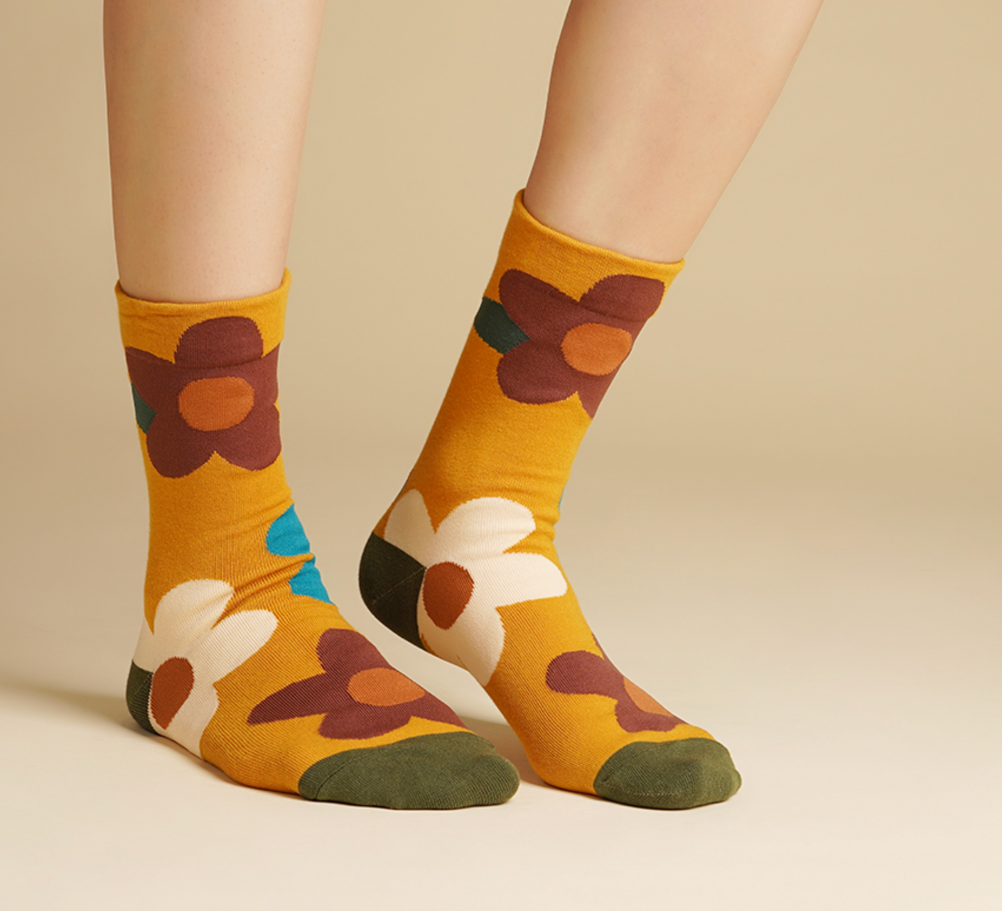 Women's Crew Great Flower Socks
