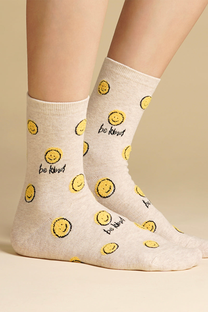 Women's Crew Random Smile Socks