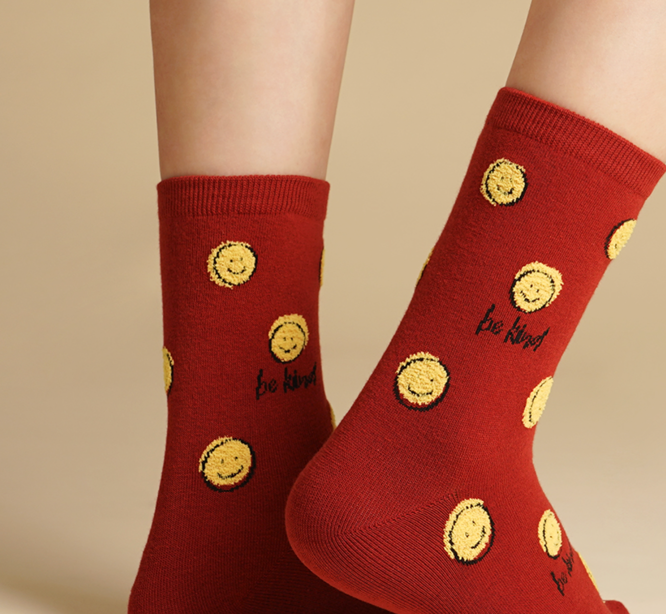 Women's Crew Random Smile Socks