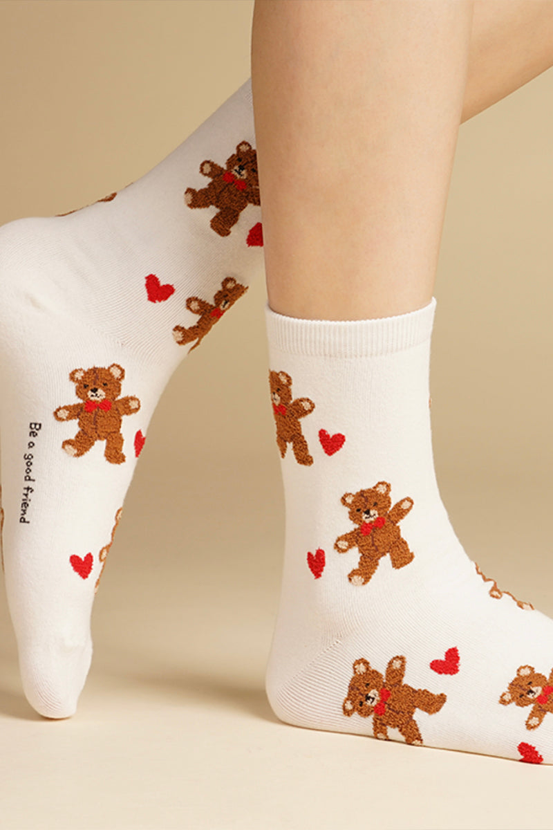 Women's Crew Tactel Teddy Bear Socks