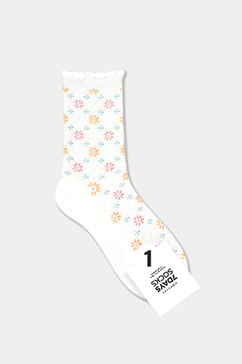 Women's Crew Flower Lace Socks