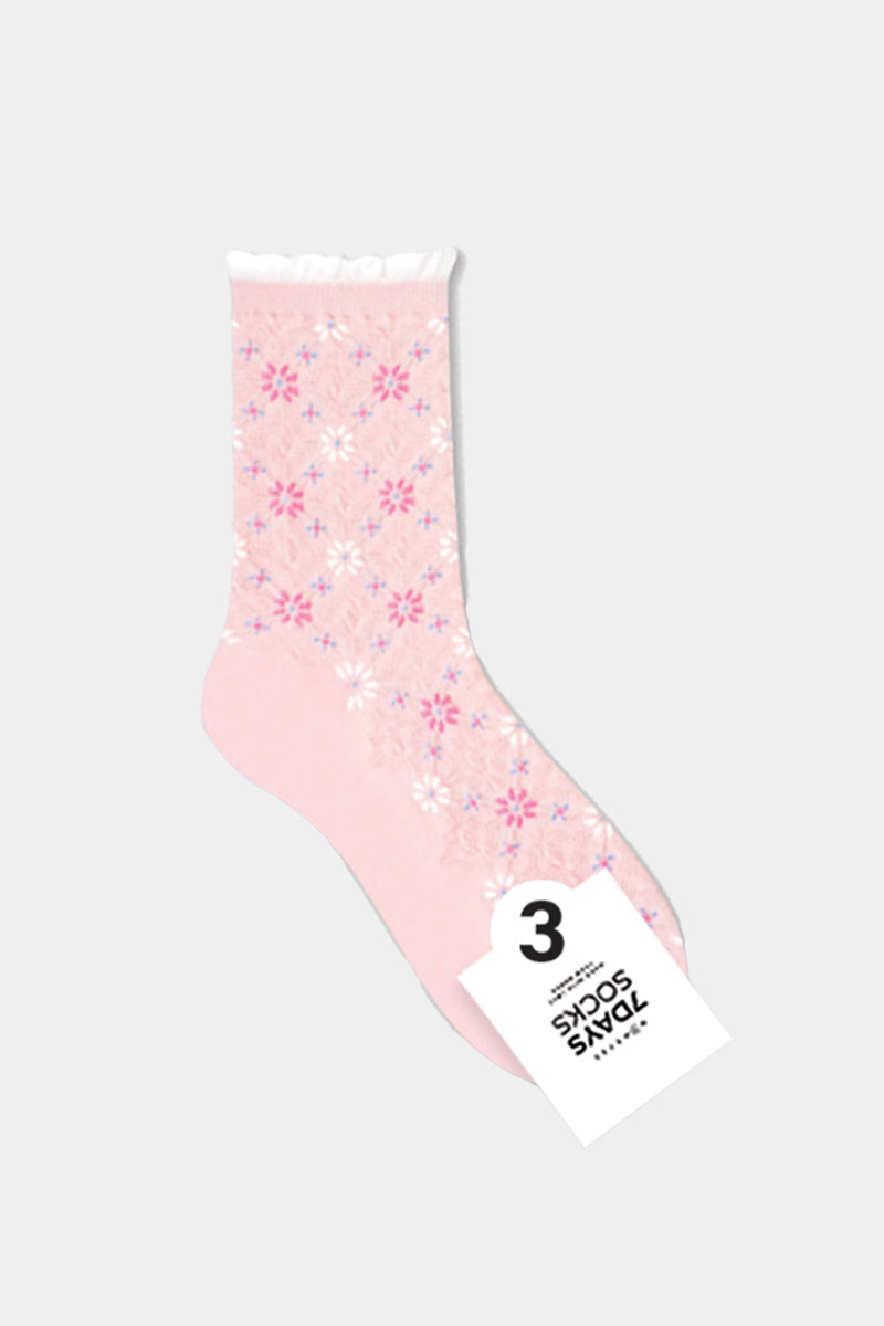 Women's Crew Flower Lace Socks