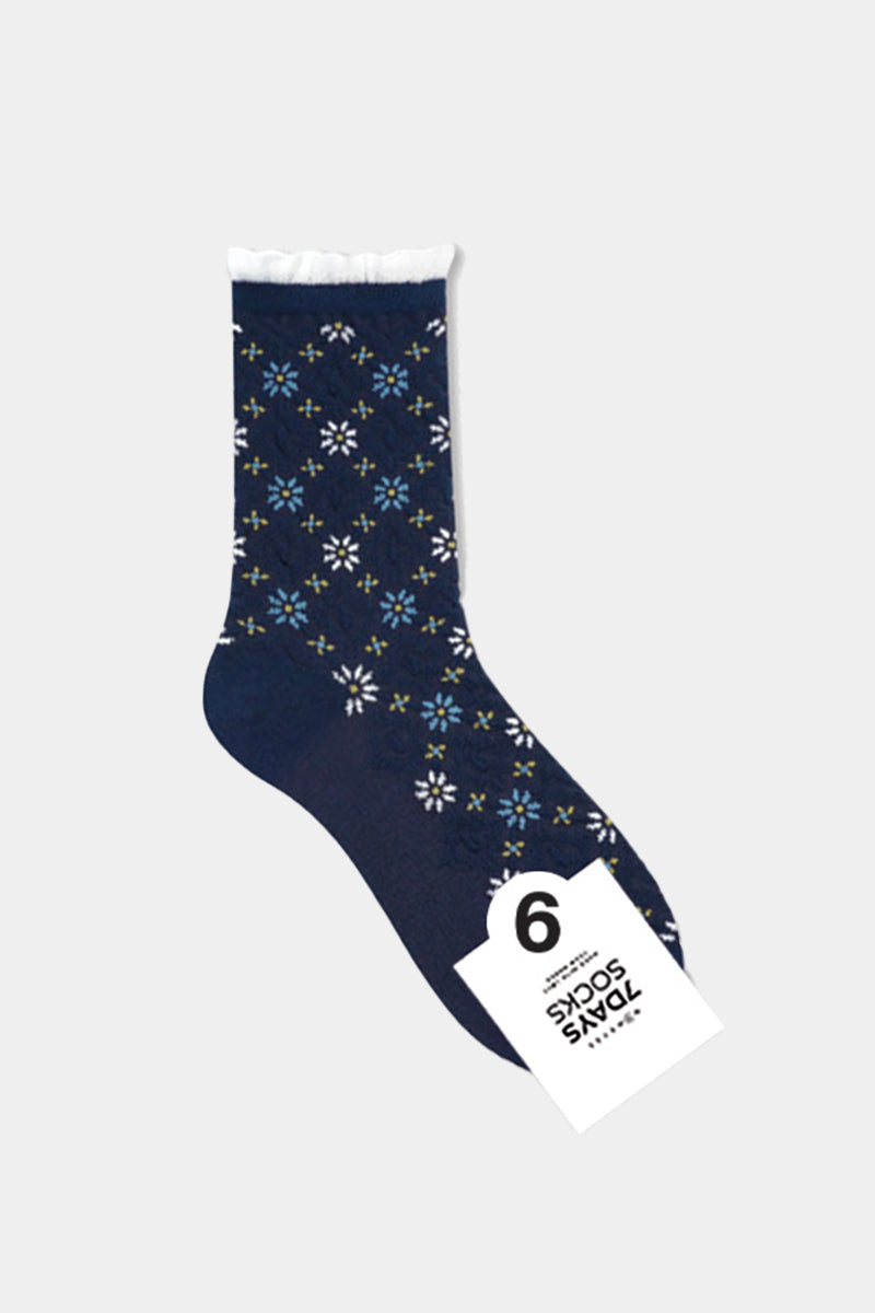 Women's Crew Flower Lace Socks