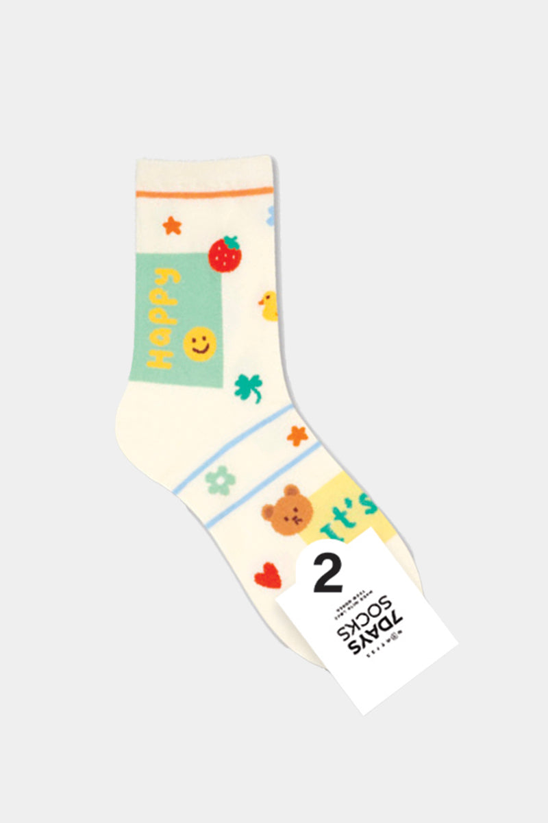 Women's Crew Diary Deco Smile Socks