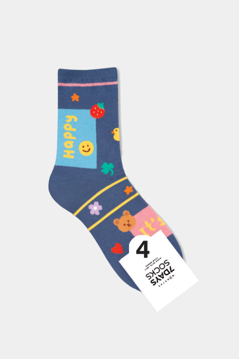 Women's Crew Diary Deco Smile Socks