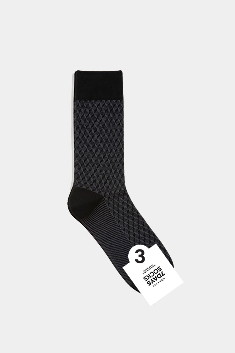 Men's Crew Cube Jacquard Socks