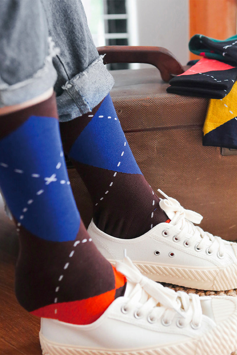 Men's Crew Big Argyle Socks