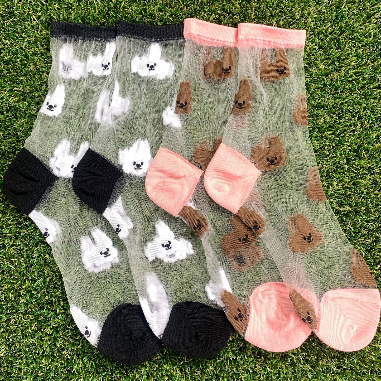 Women's Crew See-Through Cloud Socks