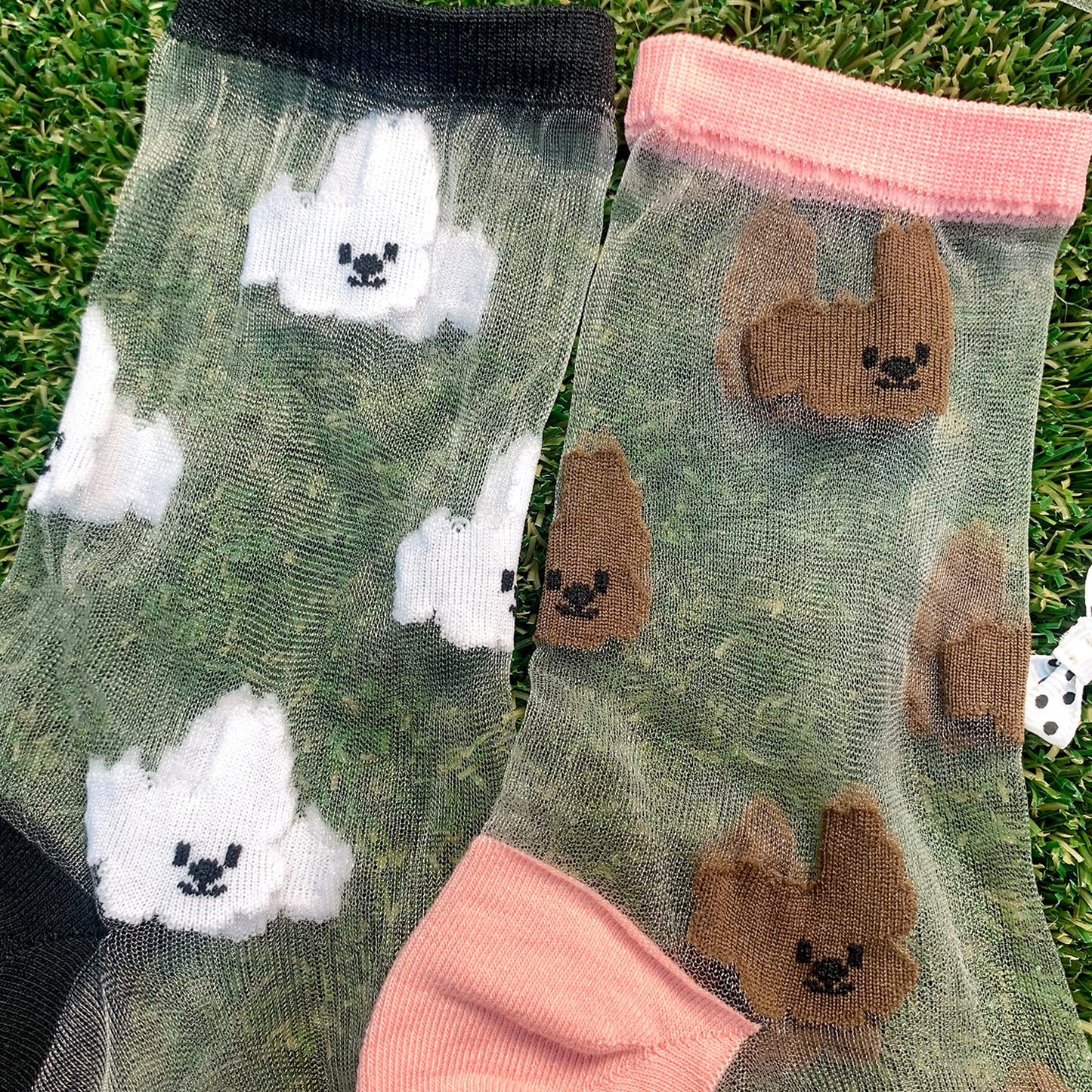 Women's Crew See-Through Cloud Socks