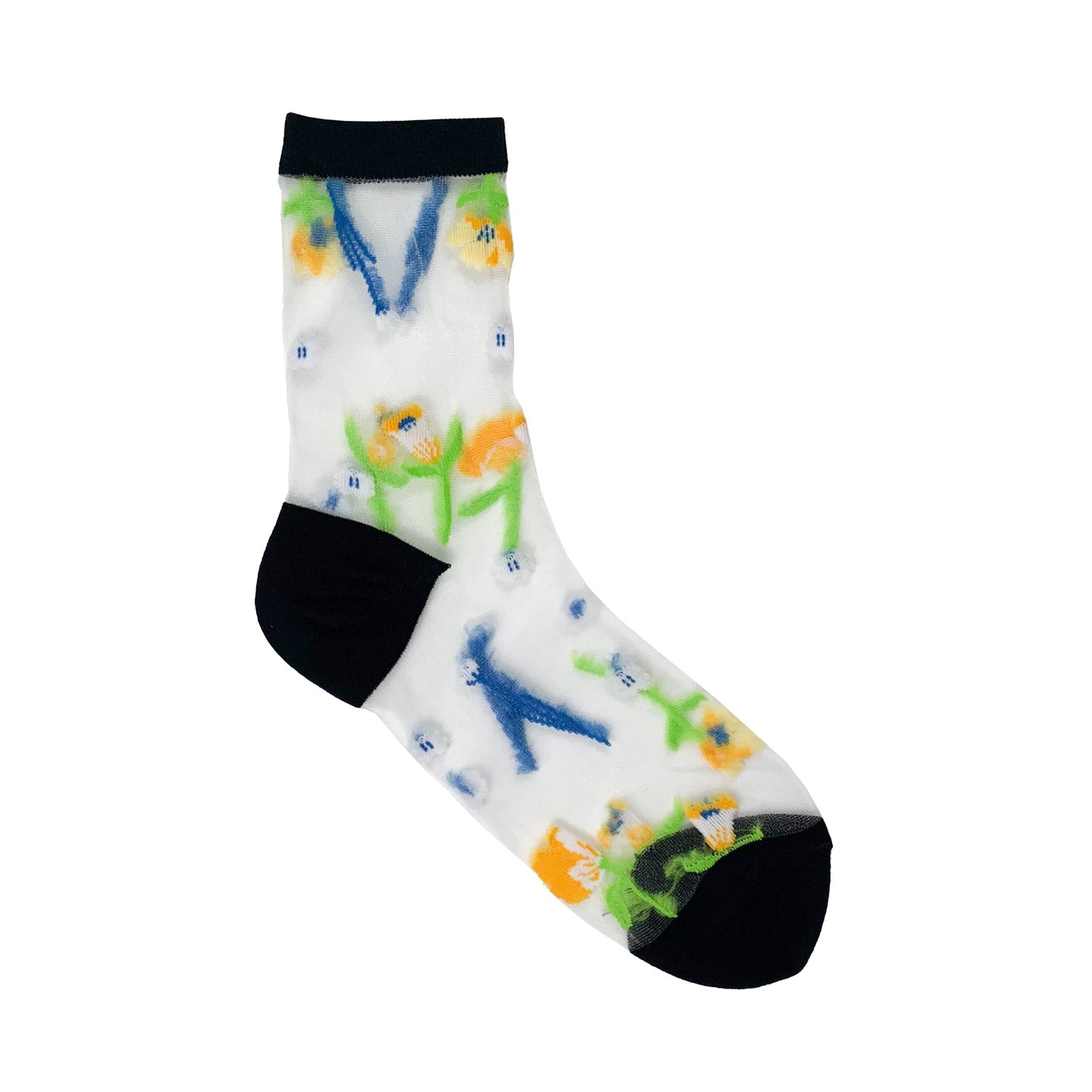 Women's Crew See-Through Spring Garden Socks