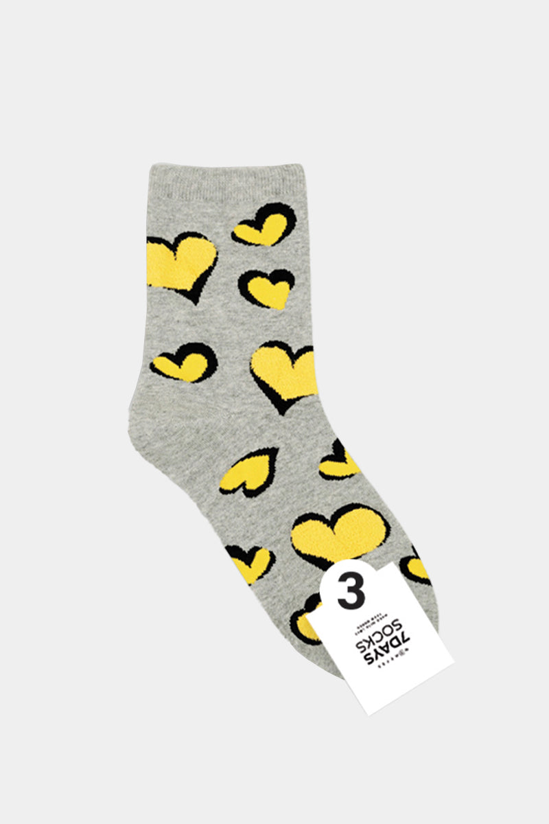 Women's Crew Leopard Heart Socks
