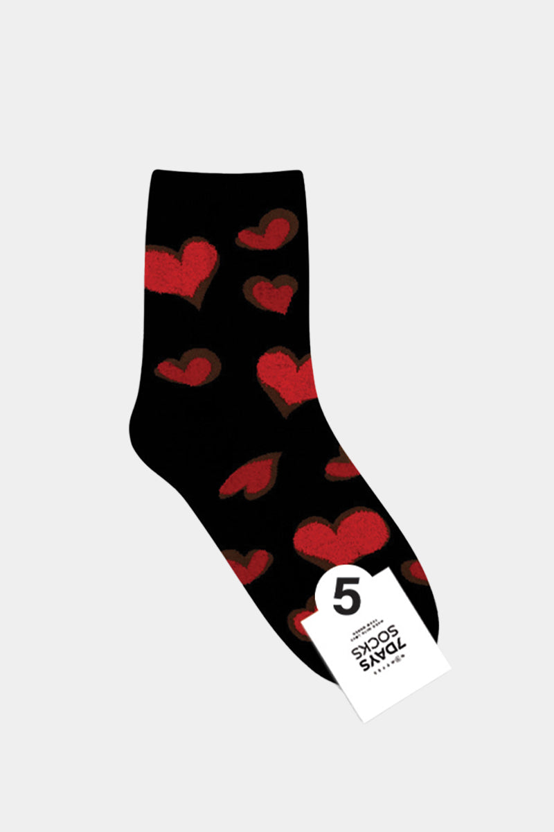 Women's Crew Leopard Heart Socks