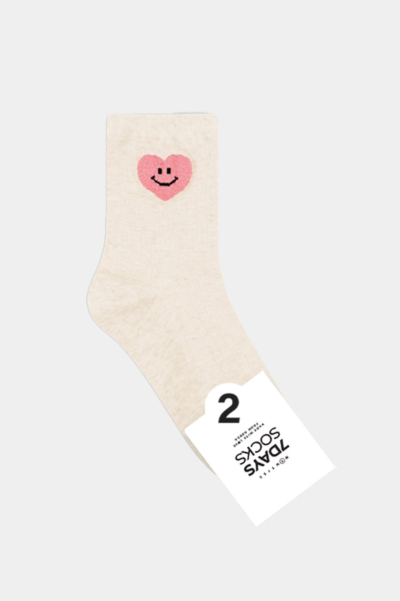 Women's Crew Heart Point Socks