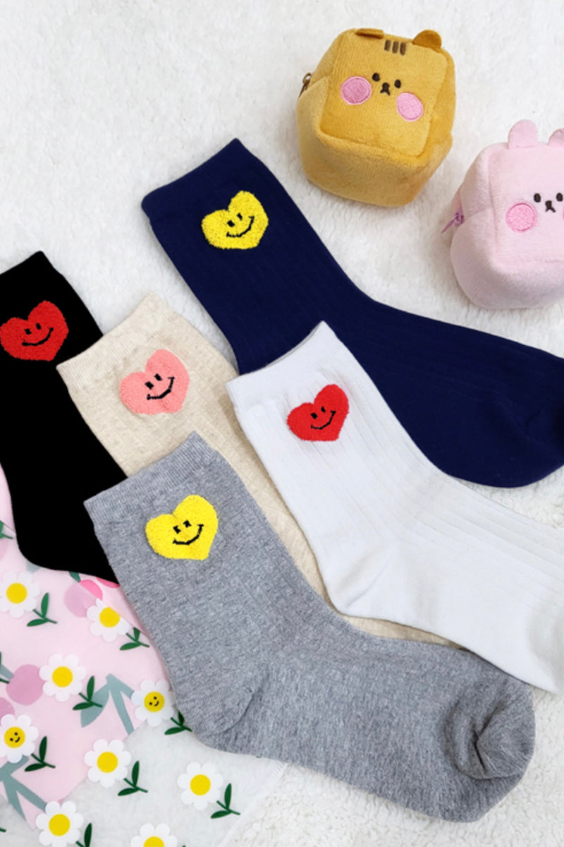Women's Crew Heart Point Socks